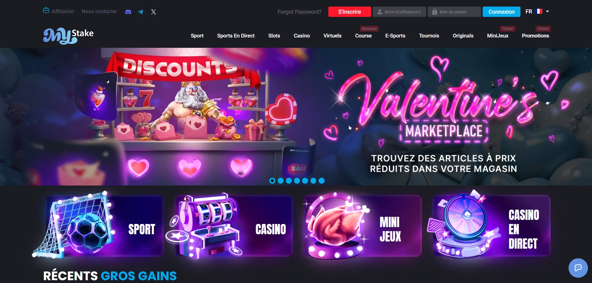 Mystake Casino lobby